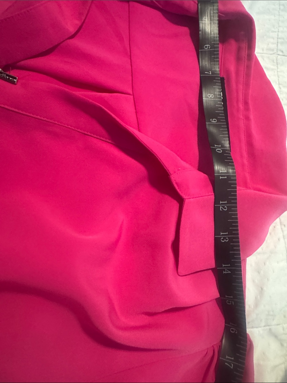 Karl Lagerfeld Hot Pink Long Sleeve Belted Dress - Picture 11 of 16